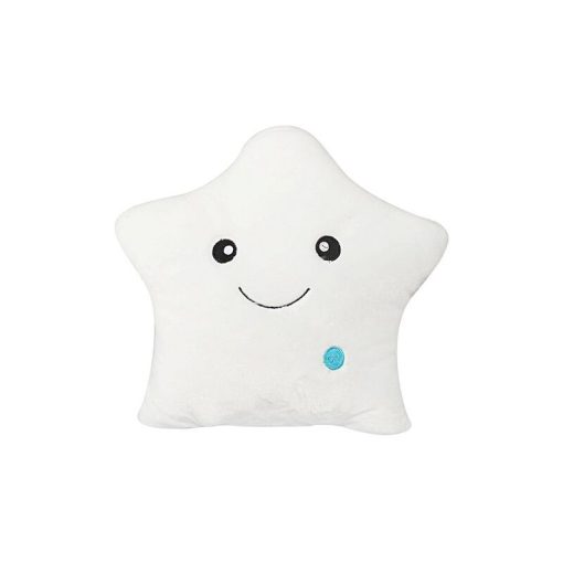 Plüss csillag - Fehér - Ledes