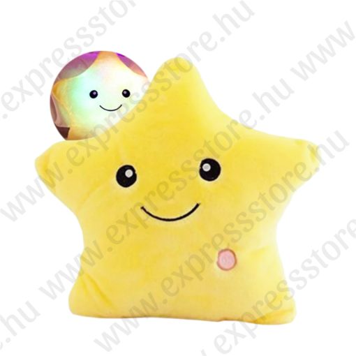 Plüss csillag - Sárga - Ledes
