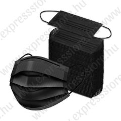 Eldobható fekete maszk 50db/doboz