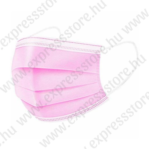 Eldobható rózsaszín maszk 50db/doboz
