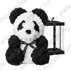 Rózsa panda 40cm - Ajándék díszdobozban 