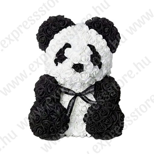 Rózsa panda 40cm - Ajándék díszdobozban 