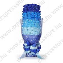 99 darabos szappanrózsa csokor - Díszdobozban - Kék
