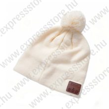 Bluetooth sapka pompommal - Bézs